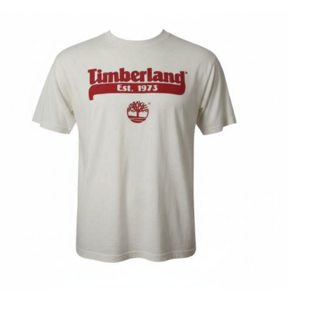 Timberland Vintage USA White Tshirt 3D Red Logo XXL